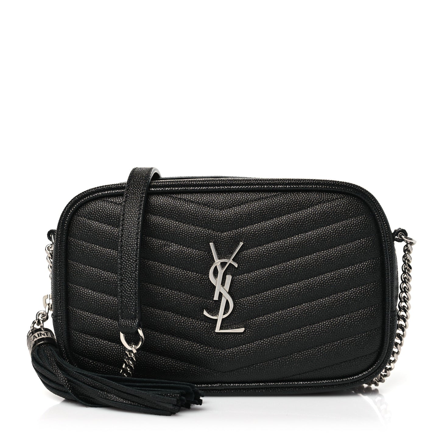 Grain De Poudre Matelasse Monogram Mini Lou Camera Bag Black