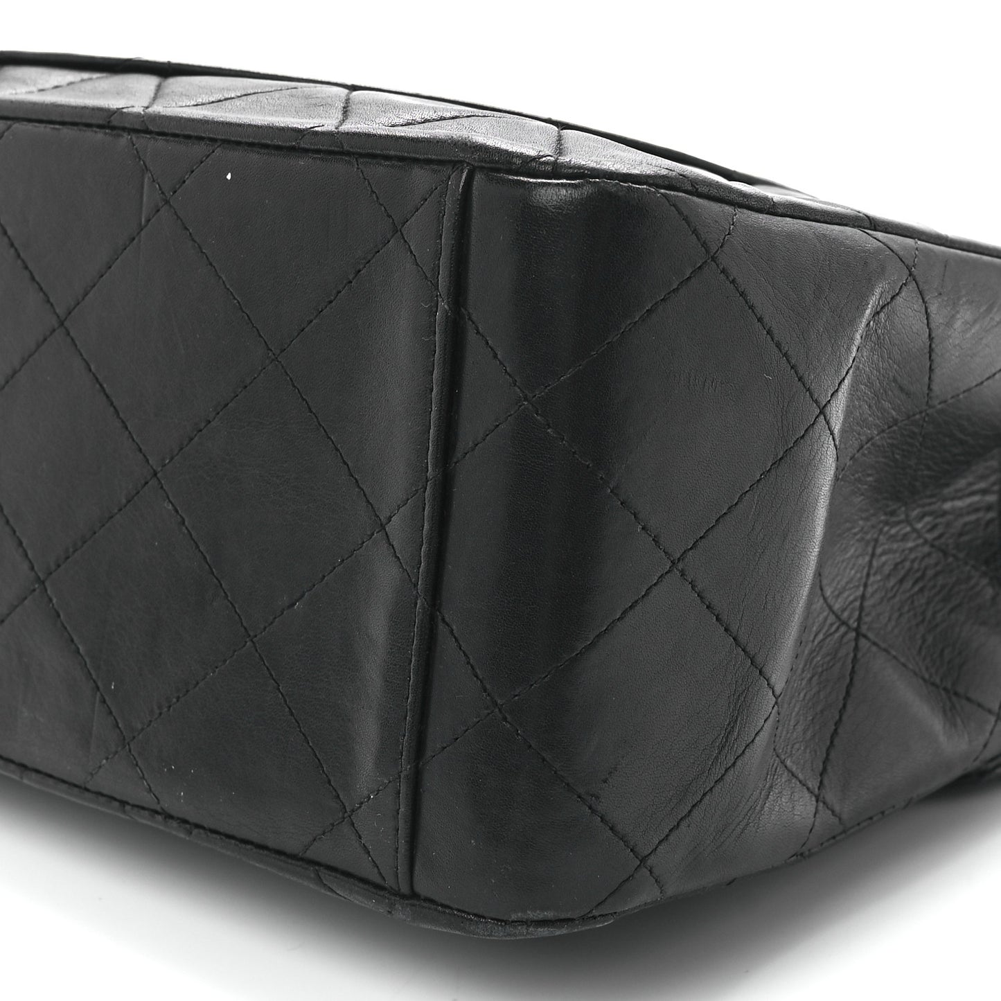 Lambskin Quilted XL Jumbo Single Flap Black