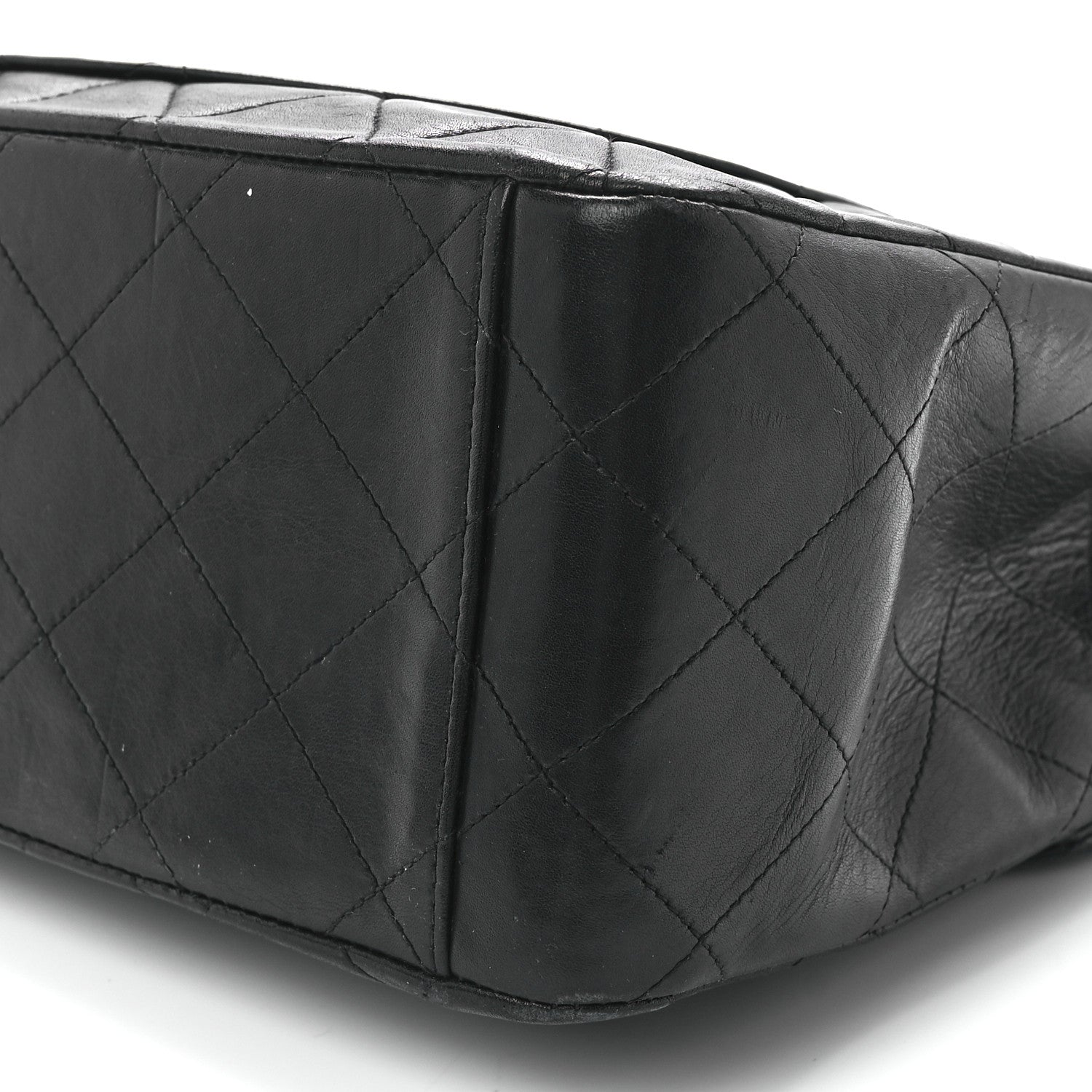 Chanel Lambskin Quilted XL Jumbo Single Flap Black 12 of 12