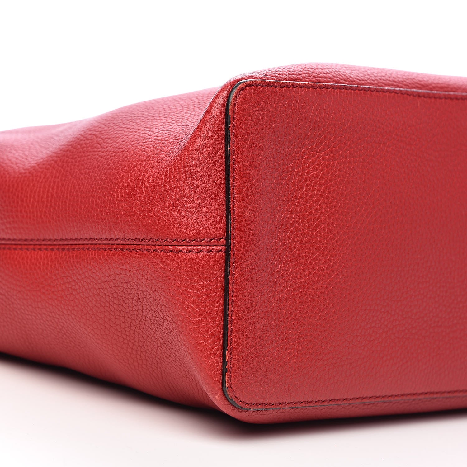 Gucci Pebbled Calfskin Large Soho Hobo Tabasco Red 9 of 15