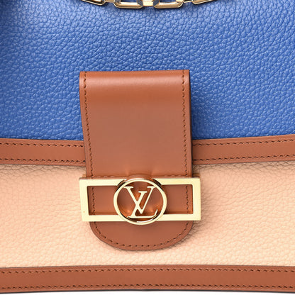 Louis Vuitton Taurillon Dauphine MM Blue Beige 9 of 10