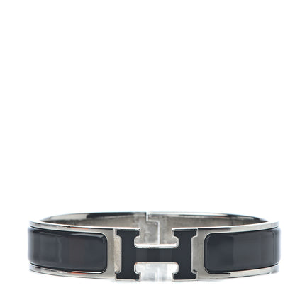 Hermes Enamel Narrow Clic Clac H Bracelet PM Black 1 of 6