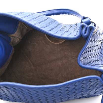 Bottega Veneta Nappa Intrecciato Parachute Bag Signal Blue 8 of 9