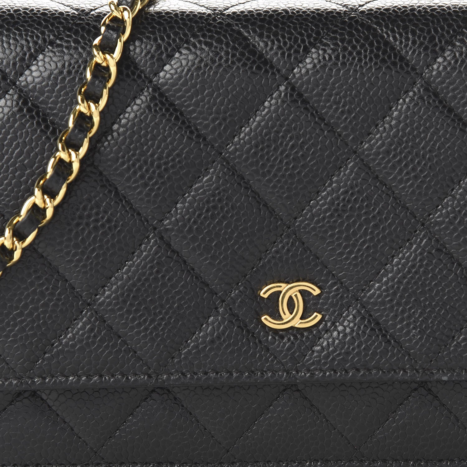 Chanel Caviar Quilted Wallet On Chain WOC Black 10 of 15
