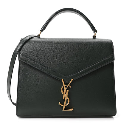 Saint Laurent Grain de Poudre Medium Classic Monogram Cassandra Top Handle Vert Fonce 1 of 10