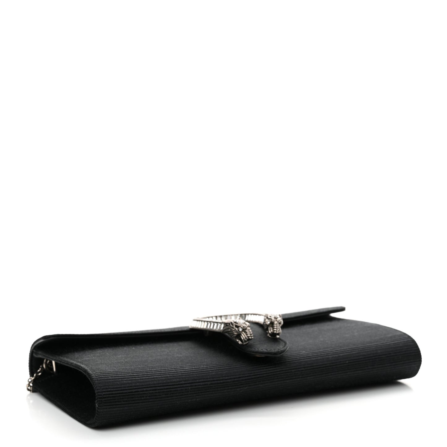 Grosgrain Satin Small Dionysus Shoulder Bag Black
