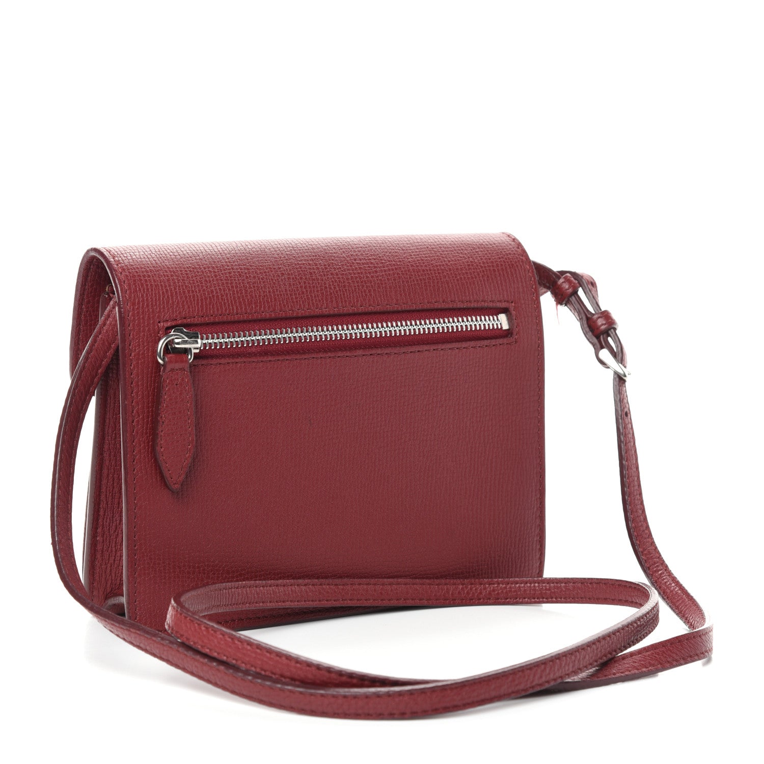 Burberry Derby Calfskin House Check Mini Macken Crossbody Bag Russet Red 3 of 9