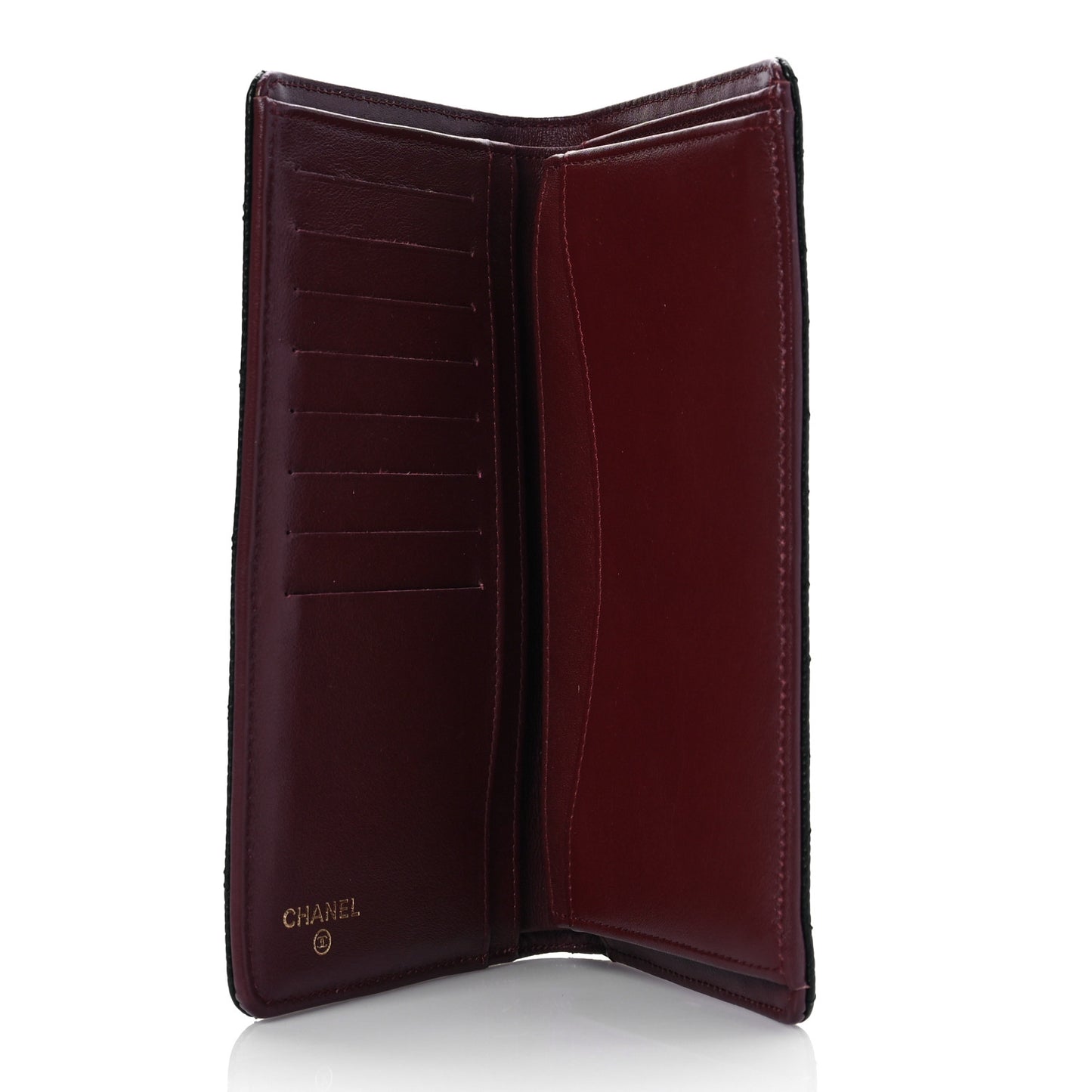 Caviar Quilted Yen Wallet Black