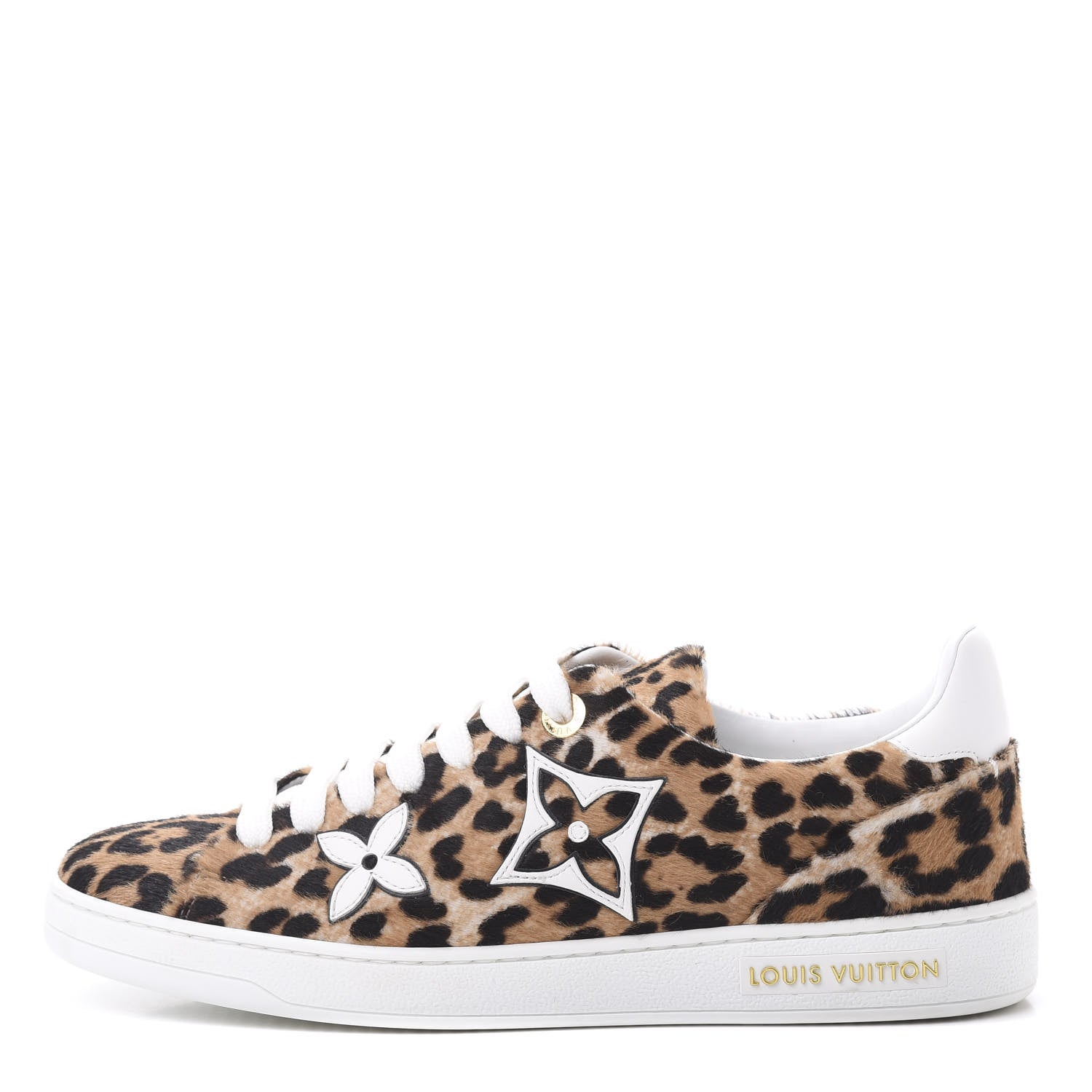Louis Vuitton Calfskin Pony Hair Leopard Monogram Frontrow Sneakers 36.5 1 of 10