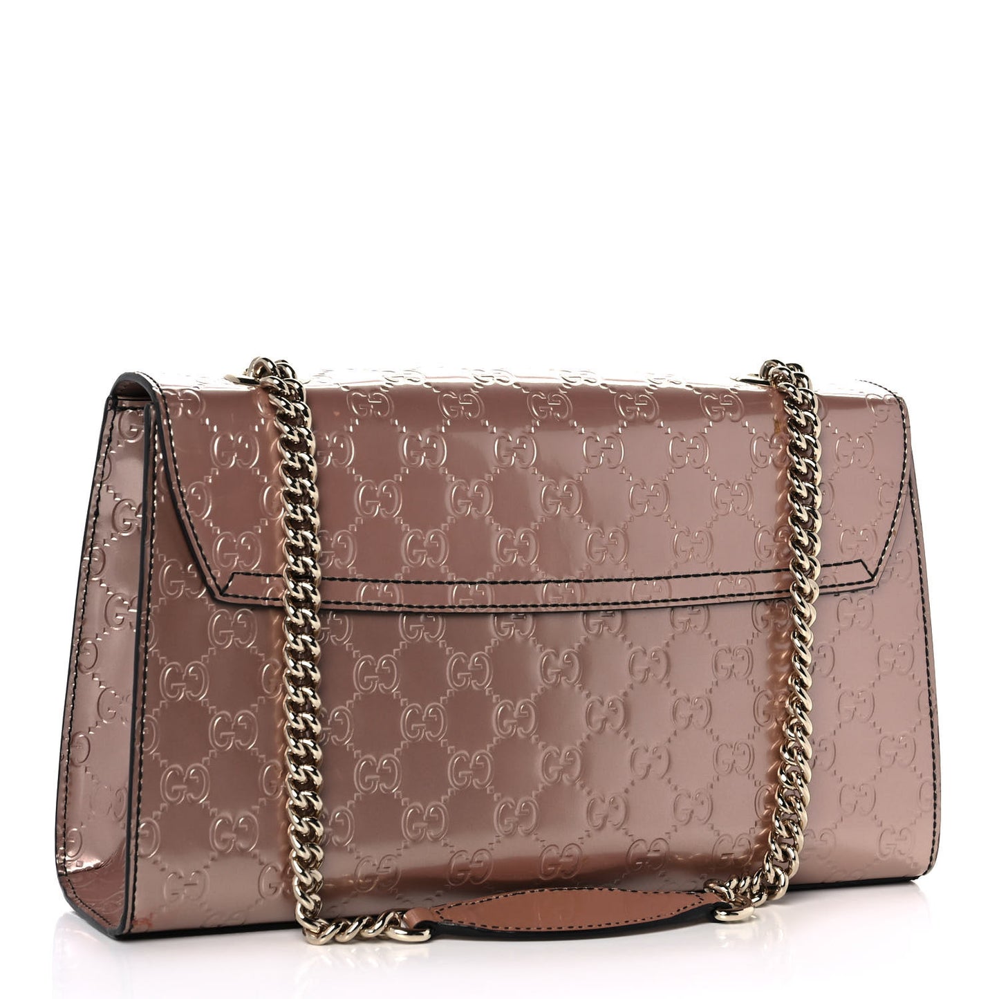 Shine Guccissima Medium Emily Chain Shoulder Bag Dark Cipria
