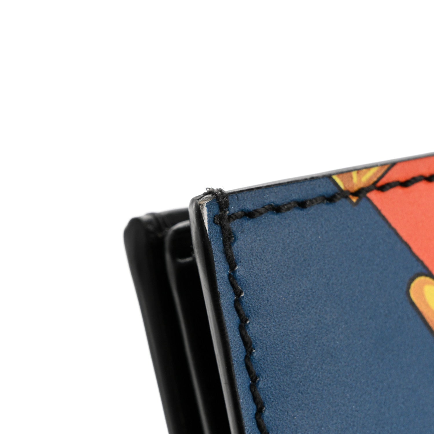 Versace Calfskin Medusa Barocco Rodeo Print Card Holder Wallet Black Multicolor 10 of 10