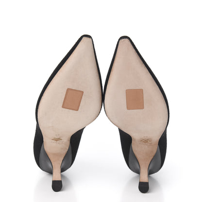 Christian Dior Technical Canvas Ribbon Embroidered J'Adior 65mm Pumps 38 Black 5 of 8