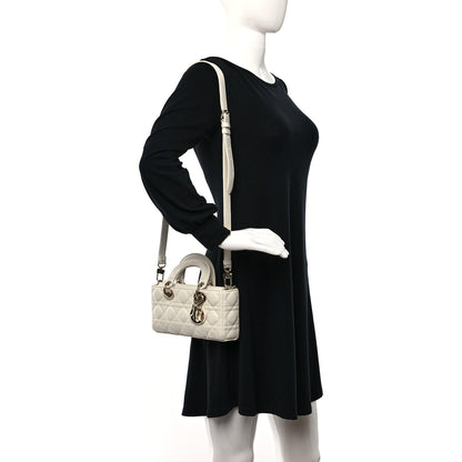 Christian Dior Lambskin Cannage Small Lady D-Joy Latte 2 of 11
