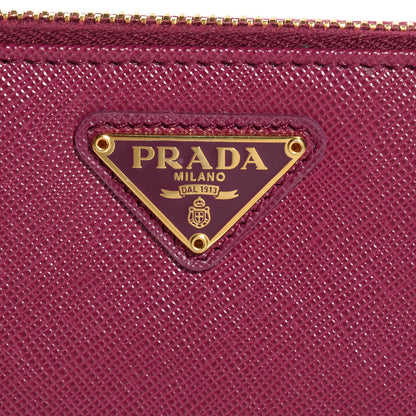 Prada Saffiano Metal Zip Around Wallet Ametista 9 of 9