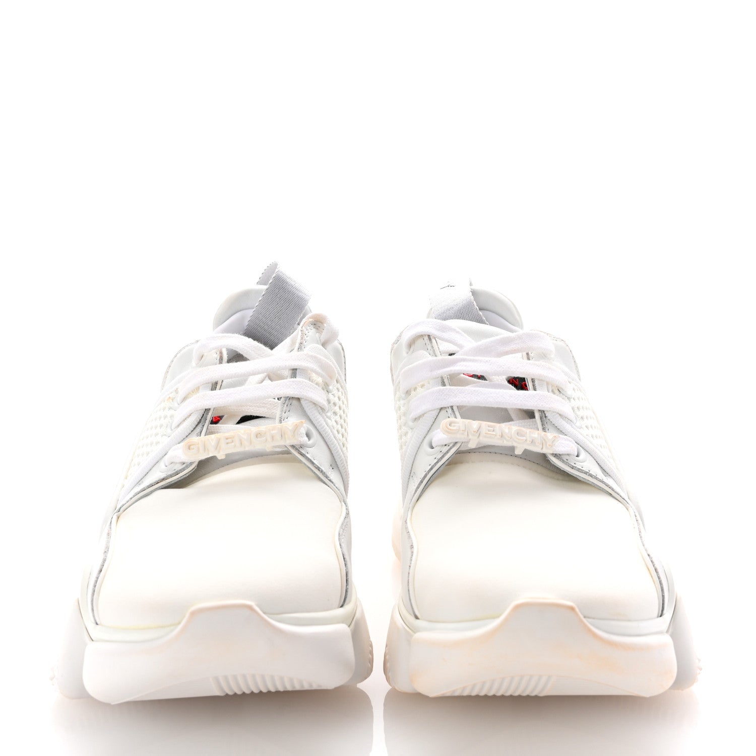 Givenchy Neoprene Suede Mesh Baisse Jaw Low Sneakers 37 White 3 of 12