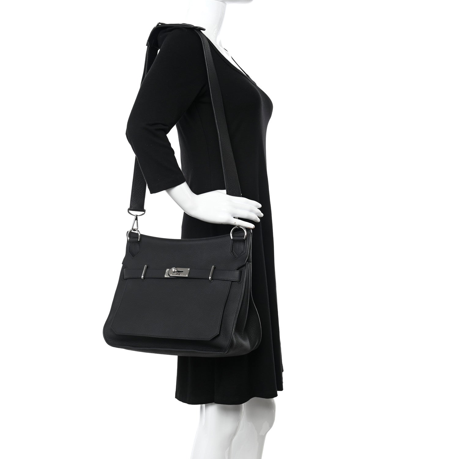 Hermes Taurillon Clemence Jypsiere 34 Black 2 of 11