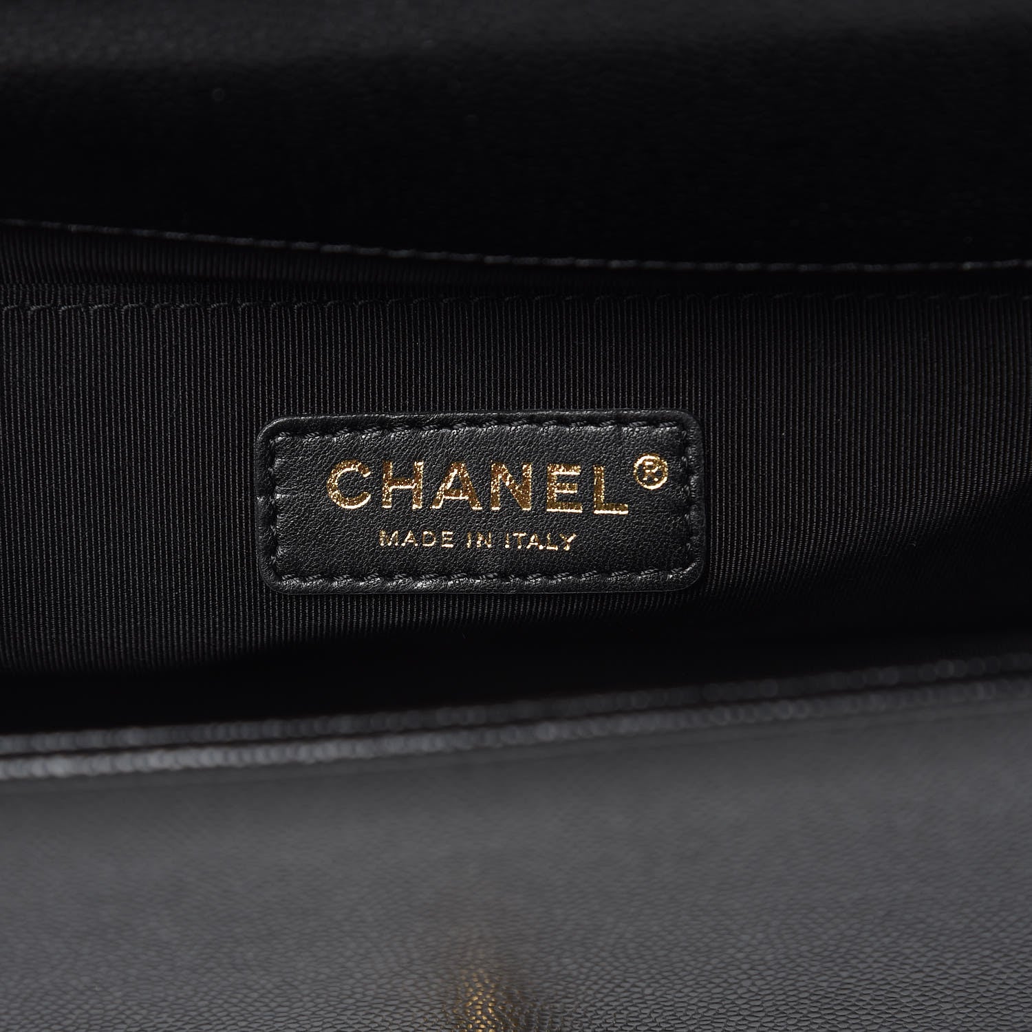 Chanel Caviar Chevron Quilted Medium Boy Flap Black 6 of 10