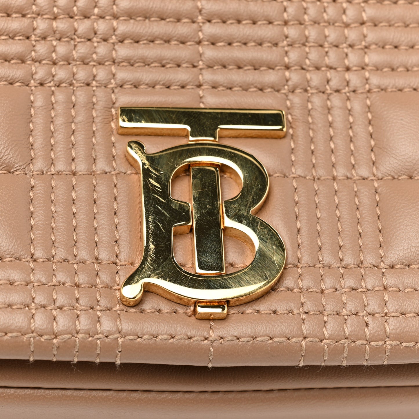 Lambskin Quilted Small Lola Bag Camel