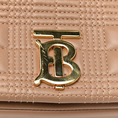 Burberry Lambskin Quilted Small Lola Bag Camel 11 of 11