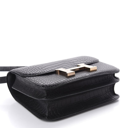 Hermes Matte Alligator Constance 24 Black 4 of 23