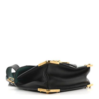 Prada Antic Soft Saffiano Lions Head Cahier Shoulder Bag Assenzio Black 4 of 9