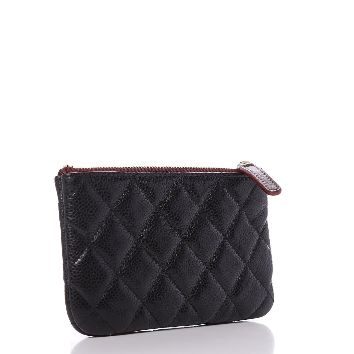 Caviar Quilted Small Cosmetic Case Black