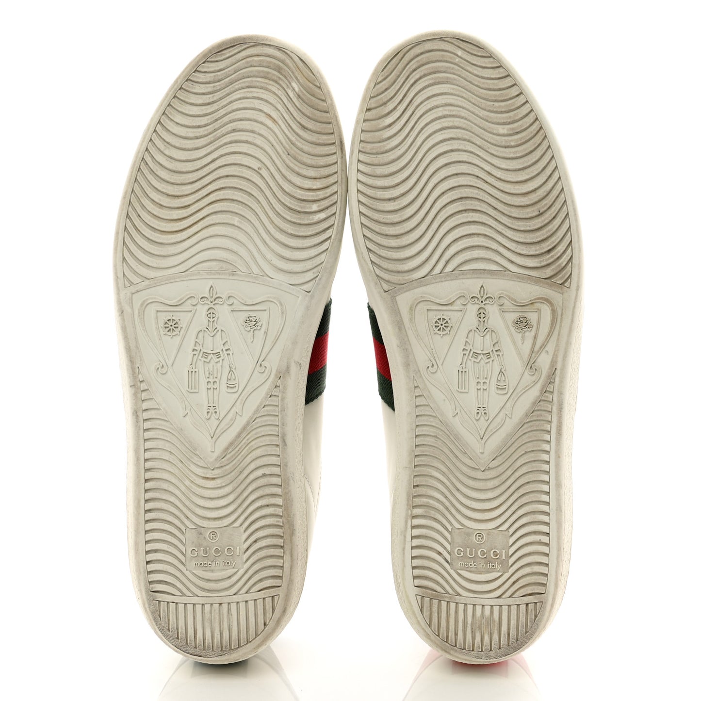 Calfskin Ayers Bee Embroidered Womens Ace Sneakers 37.5 White Green