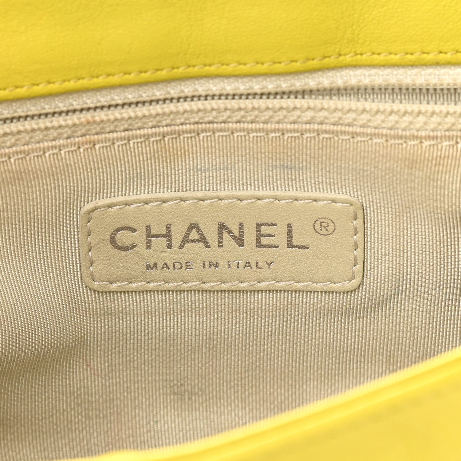 Chanel Washed Lambskin Quilted Mini Chain Around Flap Yellow 6 of 15