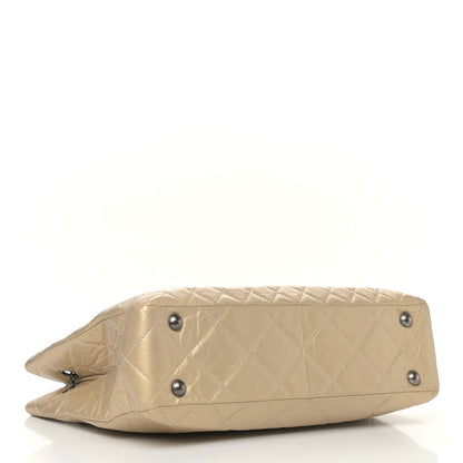 Chanel Metallic Aged Calfskin Quilted Reissue 2.55 Tote Light Gold 3 of 5