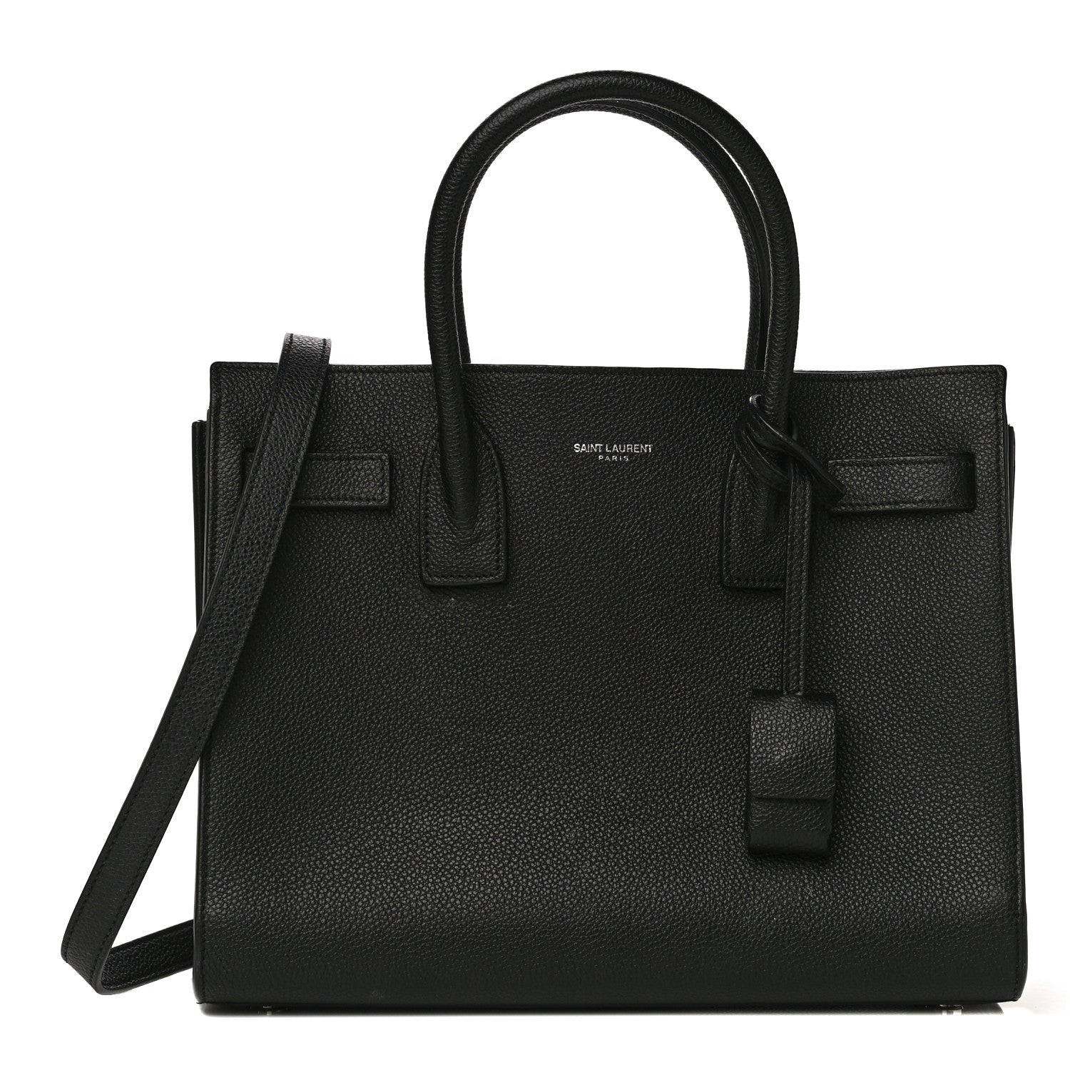 Saint Laurent Grained Calfskin Baby Sac De Jour Black 1 of 14