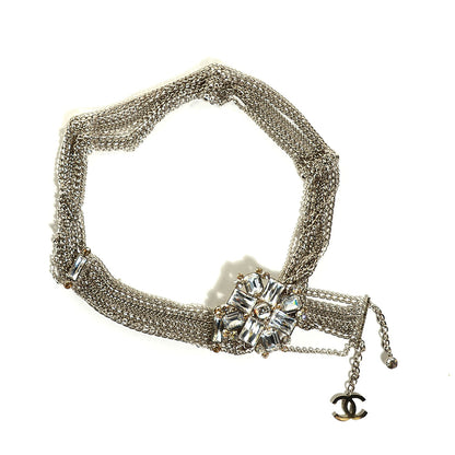 Chanel Crystal Baguette CC Chain Belt Silver 1 of 4