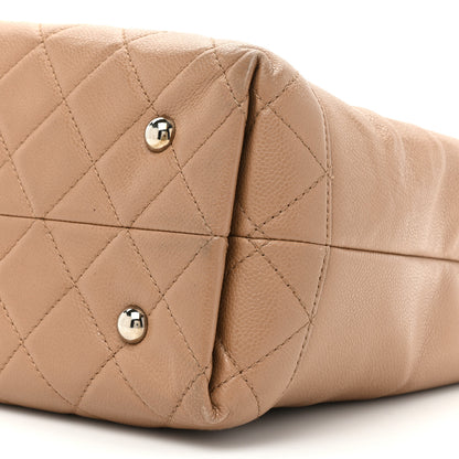 Chanel Caviar Medium Soft CC Top Handle Tote Dark Beige 11 of 29