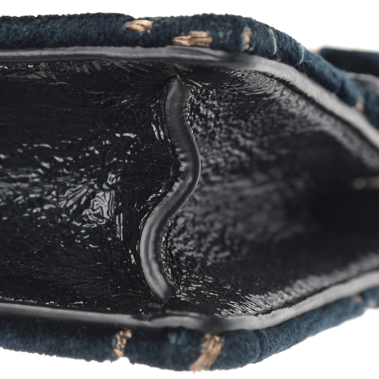Gucci Velvet GG Monogram Super Mini Dionysus Shoulder Bag Blue Beige Black 8 of 14