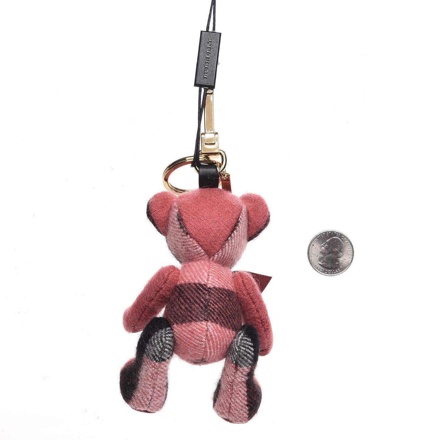 Cashmere Check Thomas Bear Charm Blush Pink