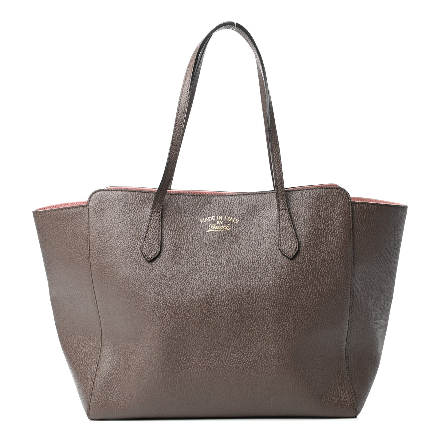 Dollar Calfskin Medium Swing Tote Grey Field Soft Pink