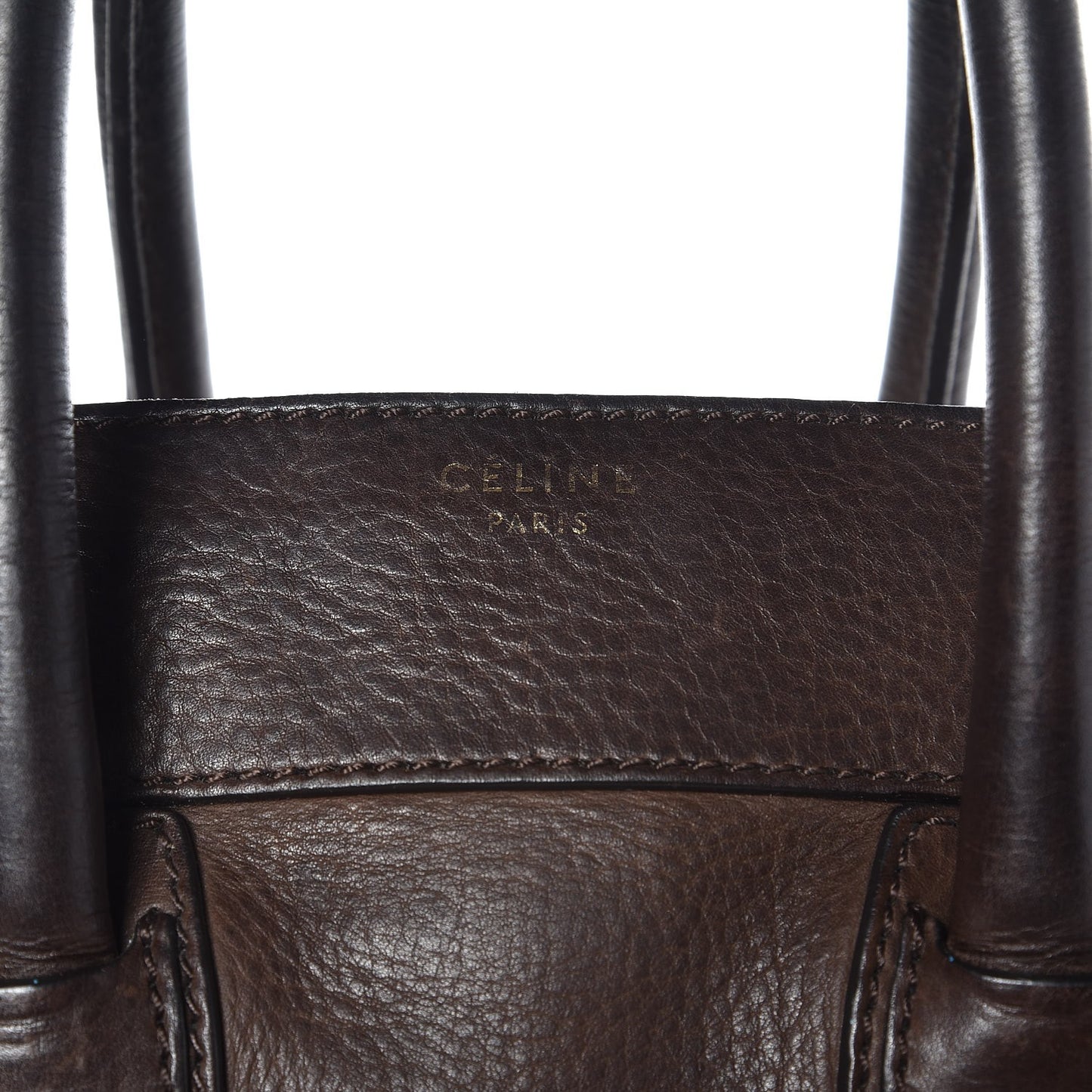 Pebbled Calfskin Mini Luggage Brown