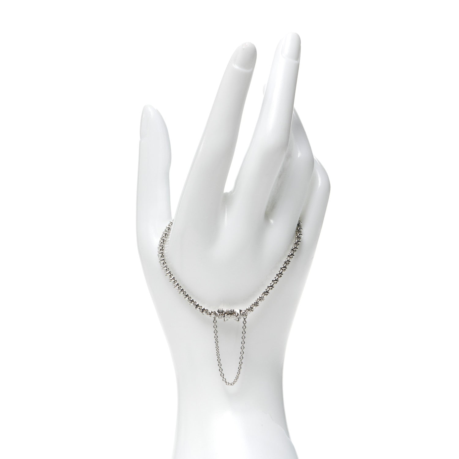 Tiffany Platinum Diamond 3.08ctw Victoria Tennis Bracelet 2 of 4