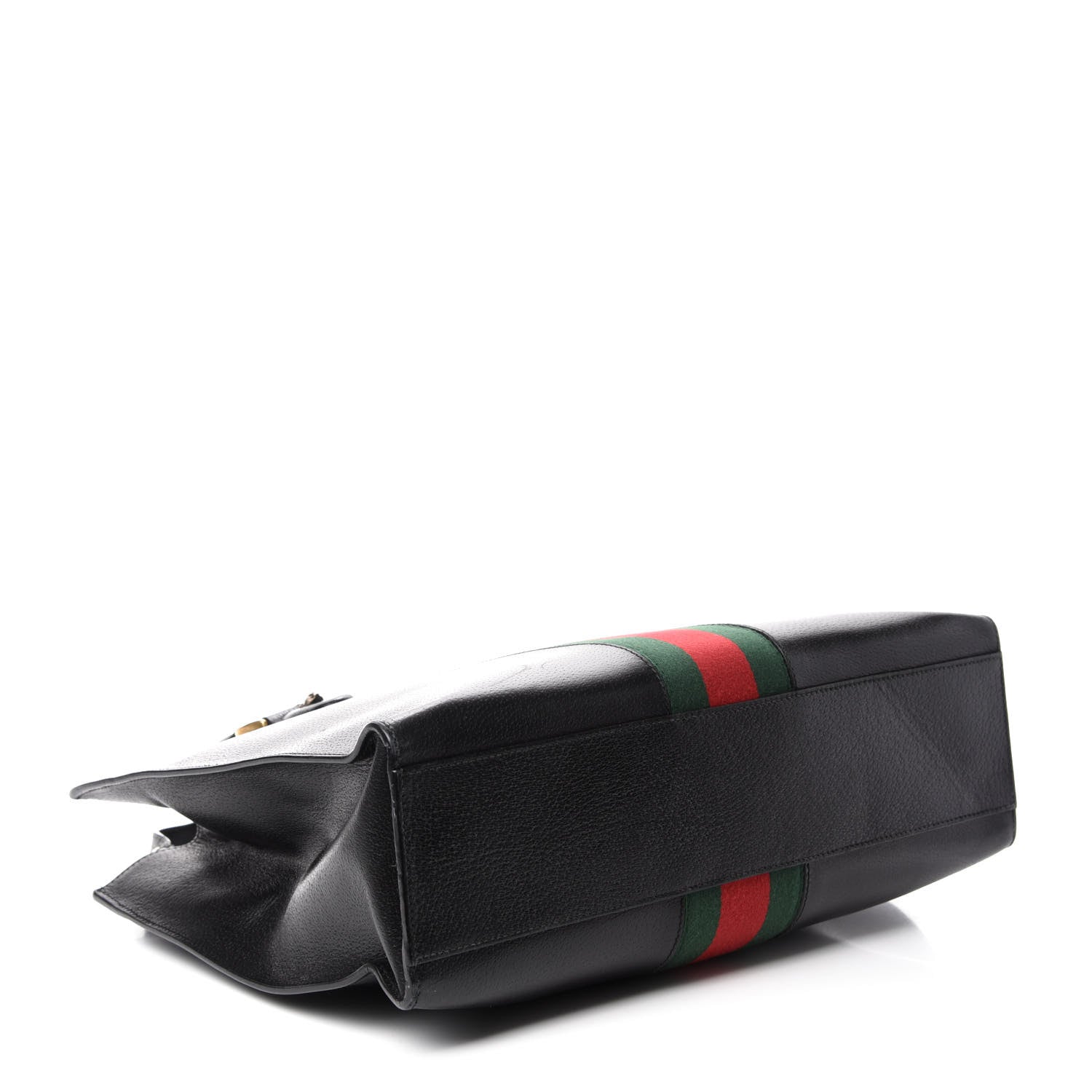 Gucci Grained Calfskin Web XL Animalier Top Handle Tote Black 4 of 10