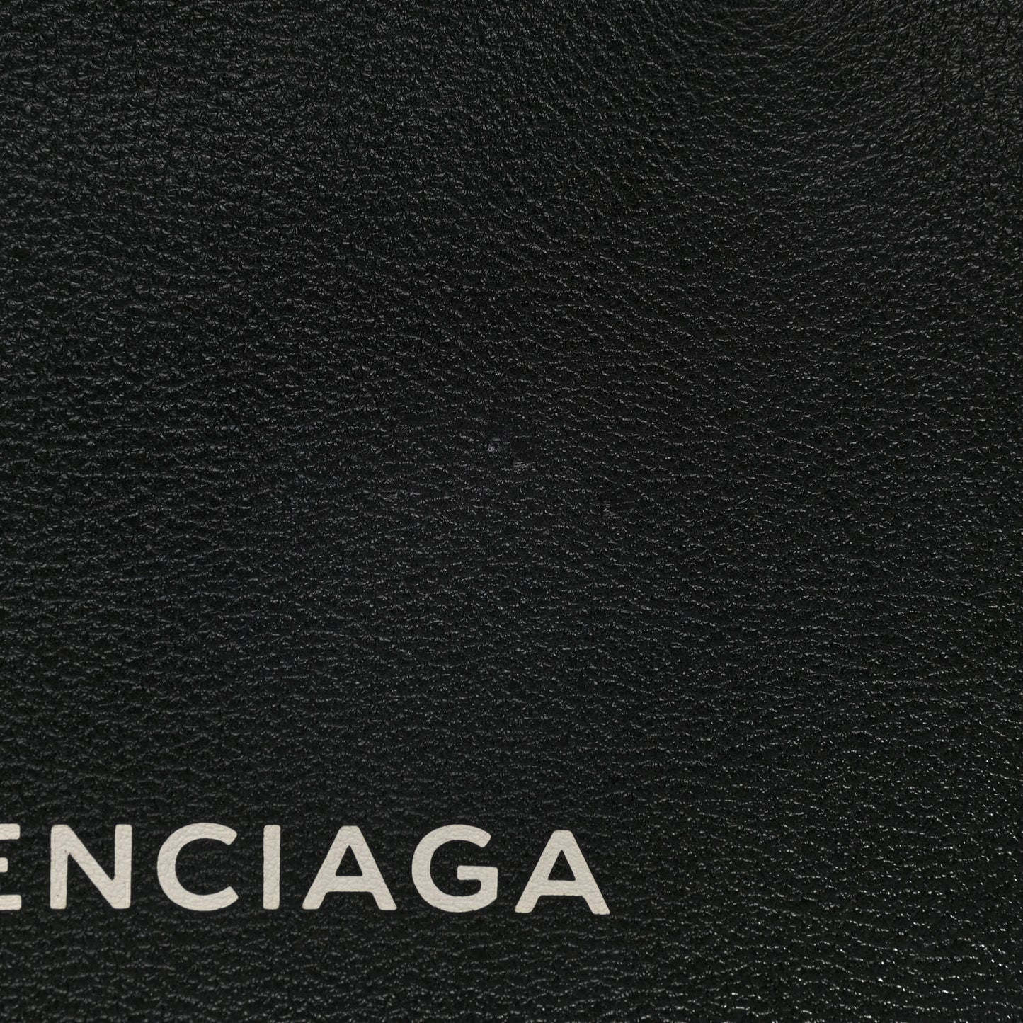 Calfskin Logo Small Shopping Black