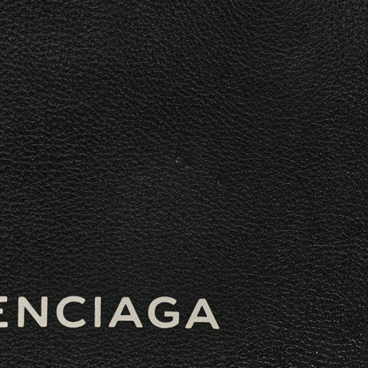 Balenciaga Calfskin Logo Small Shopping Black 9 of 14