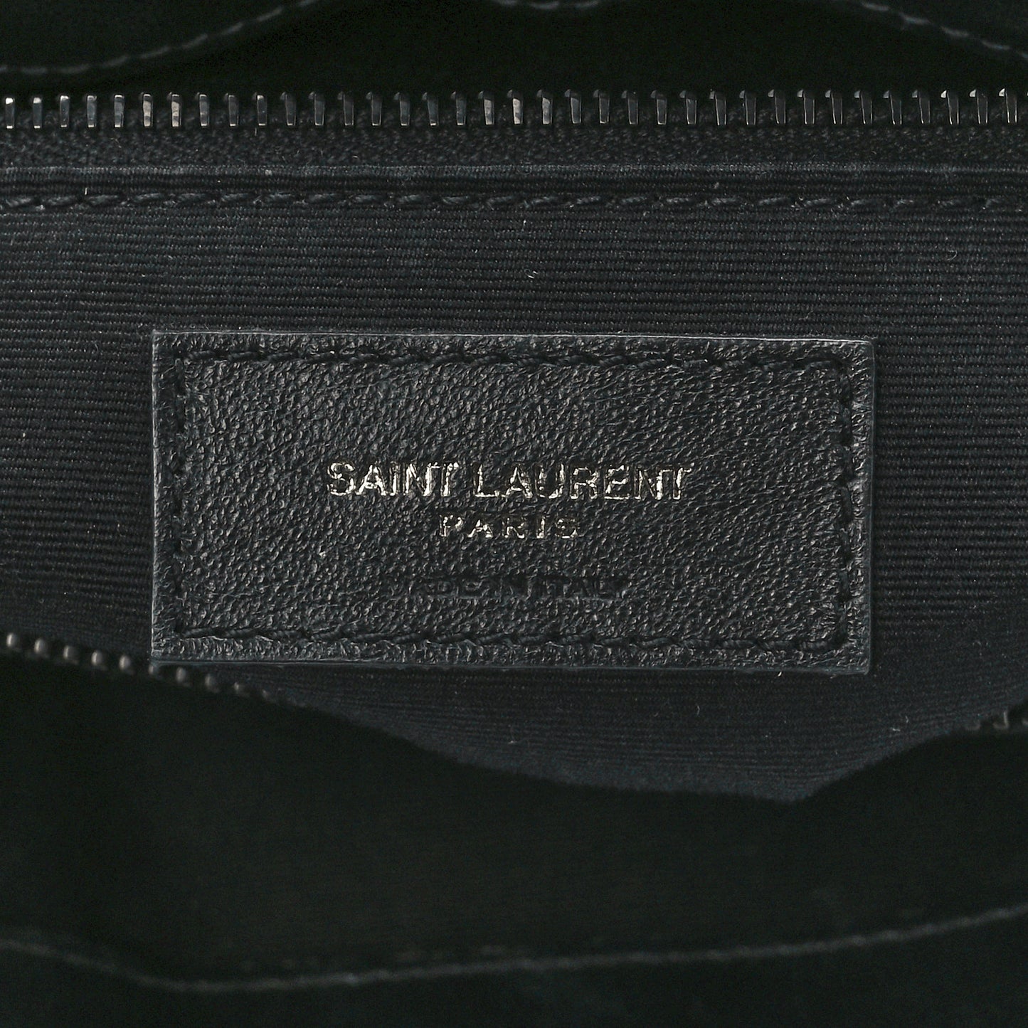 Calfskin Y Quilted Monogram Monochrome Medium Loulou Chain Satchel Black