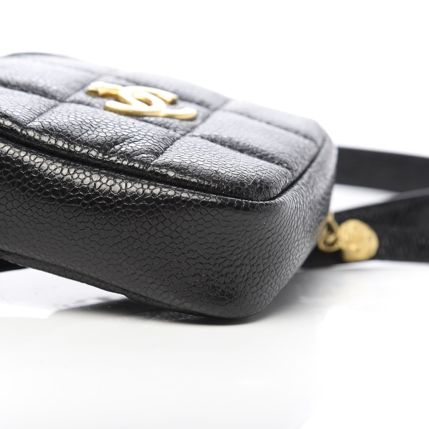 Chanel Caviar Quilted Coin Purse Belt Bag Black 9 of 10