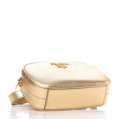 Prada Metallic Saffiano Belt Bag Gold 4 of 10