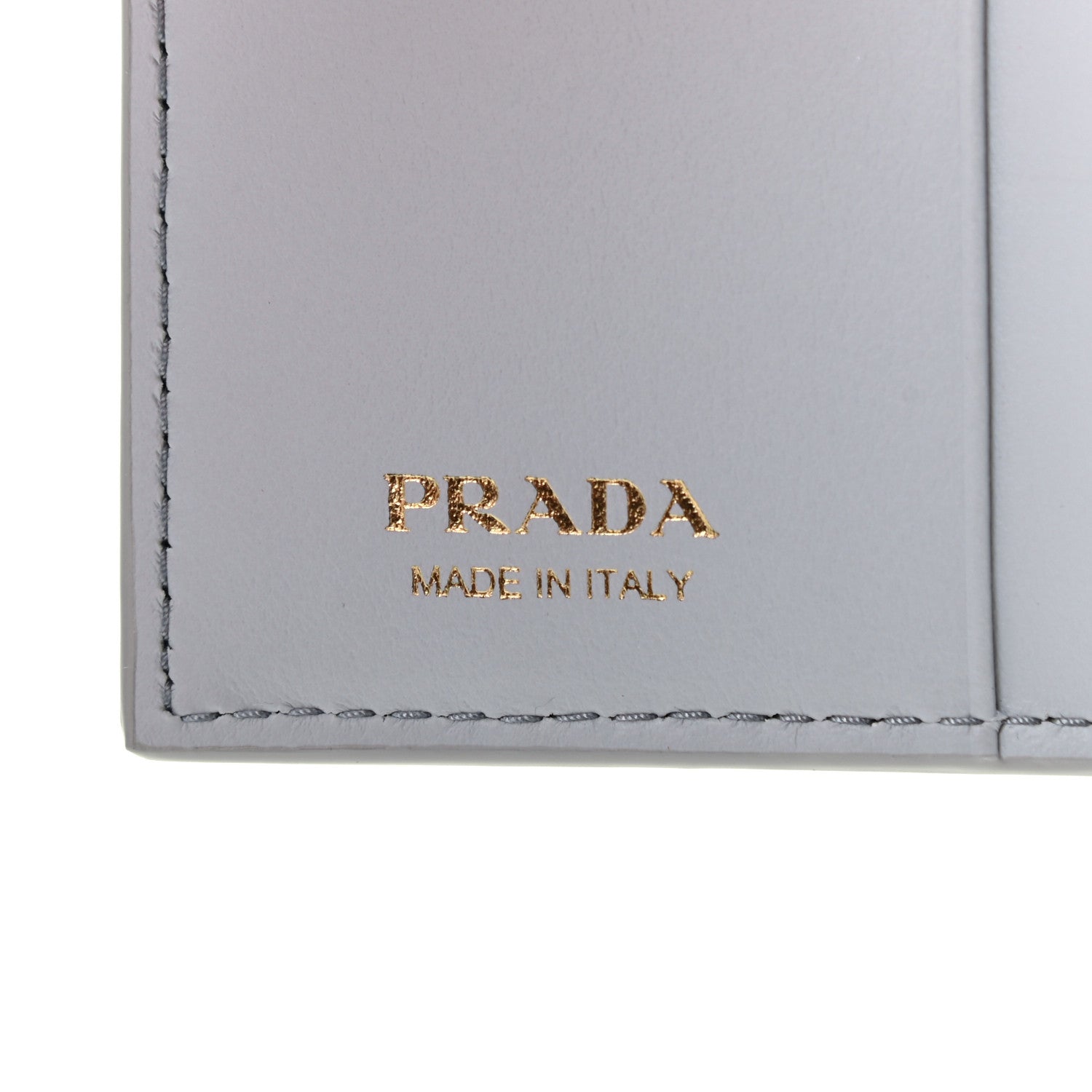 Prada Saffiano Tab Small Triangle Wallet Fiordaliso 7 of 7