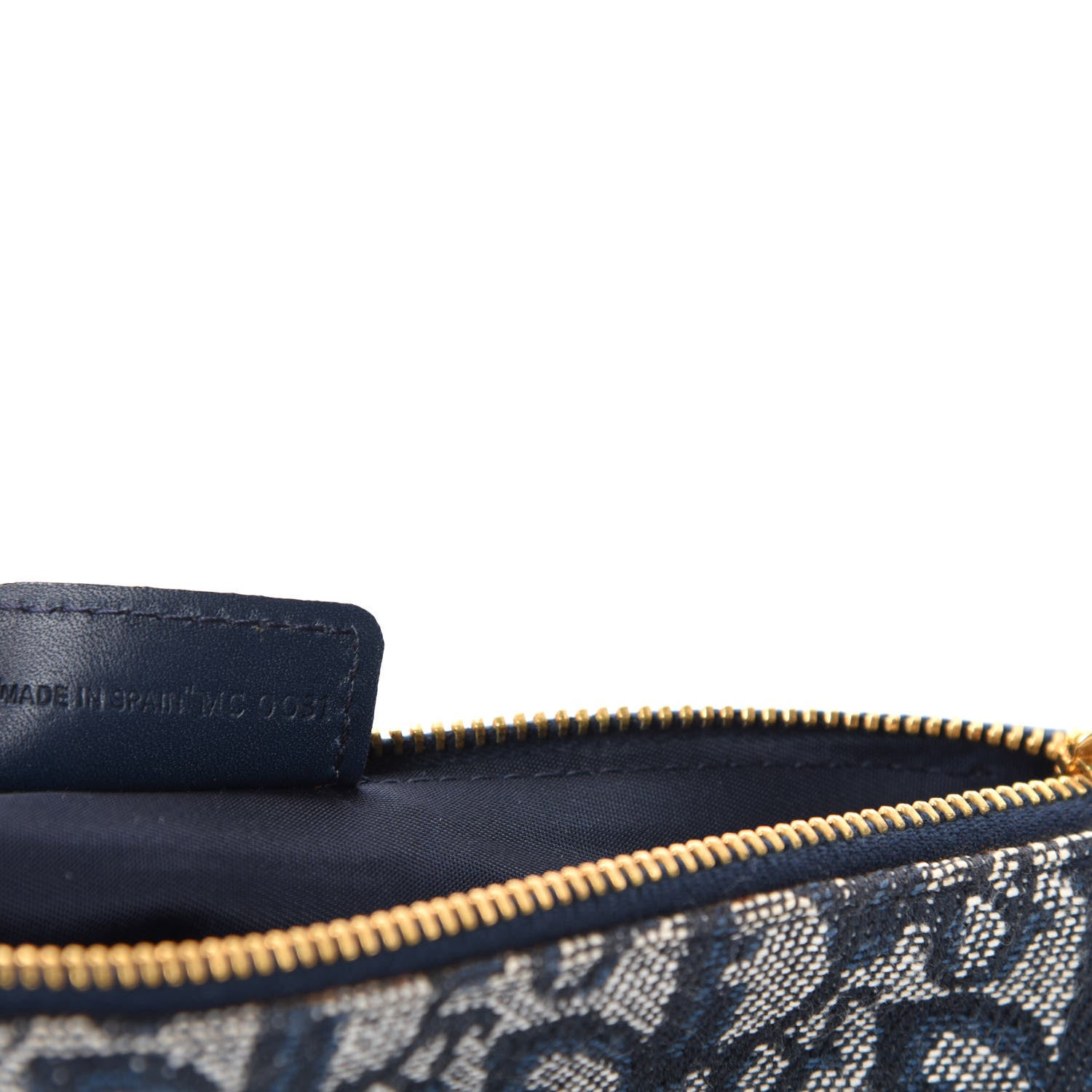 Christian Dior Monogram Mini Saddle Pochette Navy 9 of 10