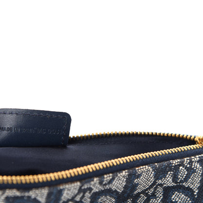Christian Dior Monogram Mini Saddle Pochette Navy 9 of 10