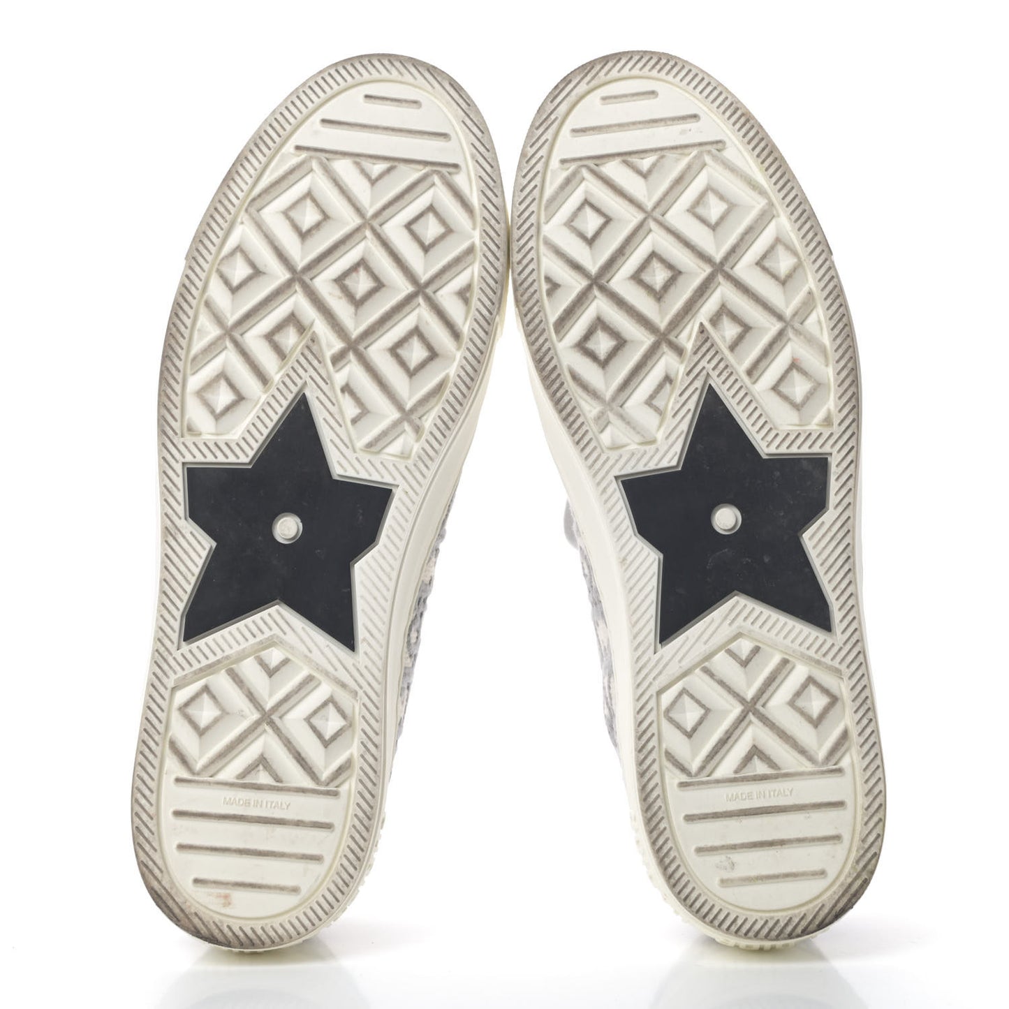 Canvas Oblique Walk'N'Dior Low Top Sneakers 40 Grey Stone