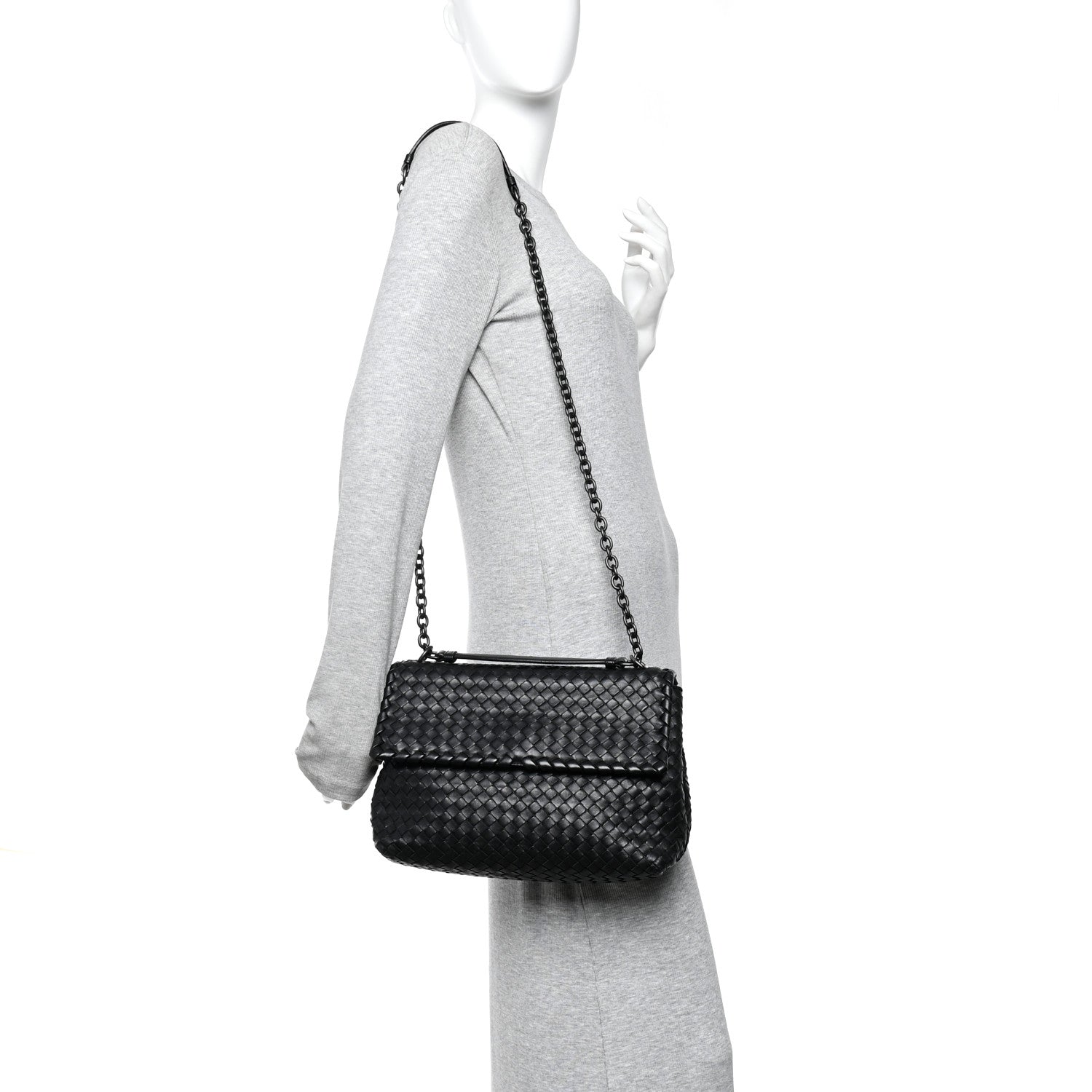 Bottega Veneta Nappa Intrecciato Large Olimpia Bag Black 1866968