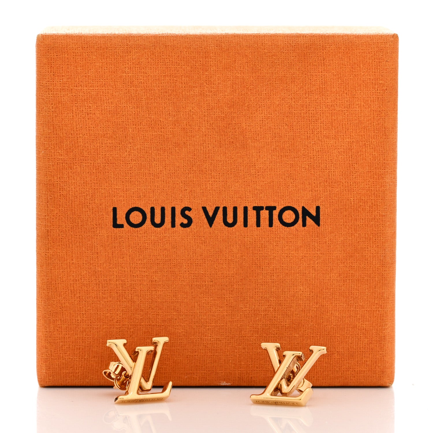 Louis Vuitton Metal LV Iconic Earrings Gold 7 of 7