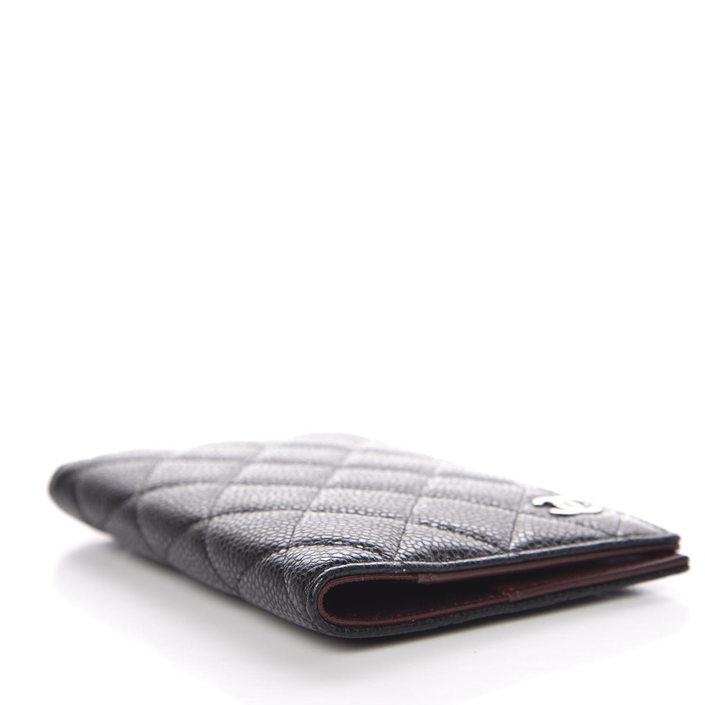Caviar Quilted Passport Holder Black
